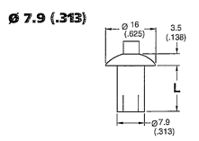 Large Diameter Steel Drive Rivets