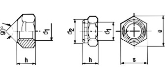 DIN 980 Technical Drawing