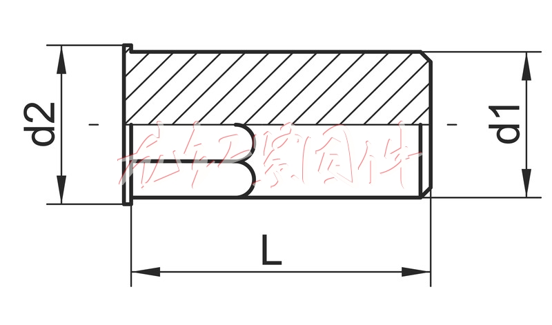 平頭通孔半六角鉚螺母/GB標準
