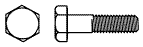 Hex Bolt 美制：六角頭螺栓尺寸、大小、線程每英寸,頭尺寸和最小螺紋長度