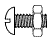 Stove Bolt, 開槽平平頭,開槽圓頭螺栓配螺母規格表