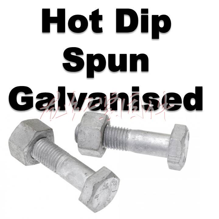 hot dip spun galvanised fasteners